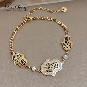 Vintage Hand of Fatima Charm Bracelet for Women
