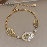 Vintage Hand of Fatima Charm Bracelet for Women