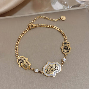 Vintage Hand of Fatima Charm Bracelet for Women