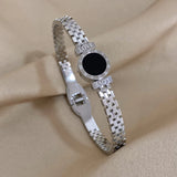 Vintage Roman Letters Wide Bracelet Bangle Titanium Steel