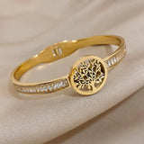 Tree of Life Zircon Bangles for Women