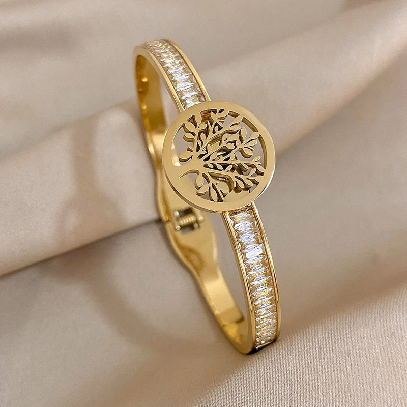 Tree of Life Zircon Bangles for Women