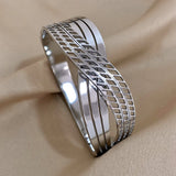 Chunky Metal Wide Bracelet Bangle Charm Jewelry