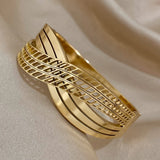 Chunky Metal Wide Bracelet Bangle Charm Jewelry