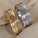 Chunky Metal Wide Bracelet Bangle Charm Jewelry