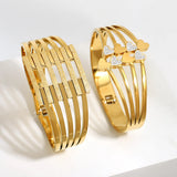 18K Stainless Steel Bangles Bracelets for Women