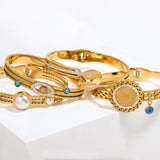 18K Stainless Steel Bangles Bracelets for Women
