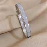 Frosted Stainless Steel Bangles Bracelets for Women
