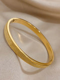 Frosted Stainless Steel Bangles Bracelets for Women