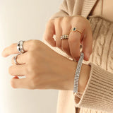 Multicolor Zircon Bracelet for Women, Copper Alloy Charm Jewelry
