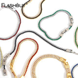 Multicolor Zircon Bracelet for Women, Copper Alloy Charm Jewelry