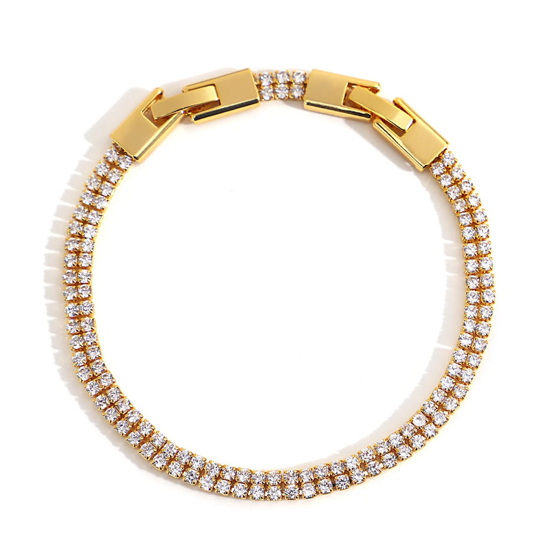 Multicolor Zircon Bracelet for Women, Copper Alloy Charm Jewelry