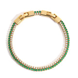 Multicolor Zircon Bracelet for Women, Copper Alloy Charm Jewelry