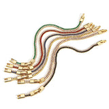 Multicolor Zircon Bracelet for Women, Copper Alloy Charm Jewelry