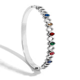 Zircon Silver Bangles for Women