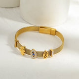 Evil Eye Stainless Steel Bracelet Magnetic Buckle Strap