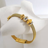 Evil Eye Stainless Steel Bracelet Magnetic Buckle Strap