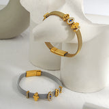 Evil Eye Stainless Steel Bracelet Magnetic Buckle Strap