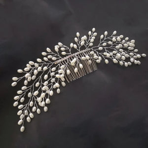Bridal Hair Clip Rhinestone Pearl Wedding Comb Headwear