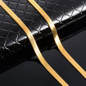 6mm Herringbone Link Snake Chain Stainless Steel Necklace