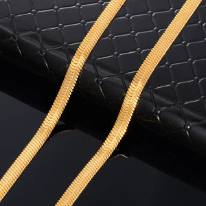 6mm Herringbone Link Snake Chain Stainless Steel Necklace