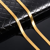 6mm Herringbone Link Snake Chain Stainless Steel Necklace