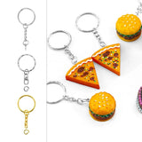 Metal Flat Key Rings with Chain Silver Bulk for DIY Crafts