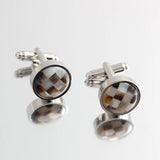 Mosaic Shells Cufflinks Silver Plated