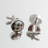 Mosaic Shells Cufflinks Silver Plated