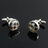 Mosaic Shells Cufflinks Silver Plated