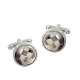 Mosaic Shells Cufflinks Silver Plated