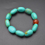 Turquoise Nugget Beas Charm Bracelet Jewelry