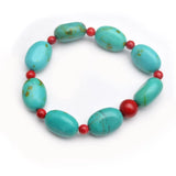 Turquoise Nugget Beas Charm Bracelet Jewelry