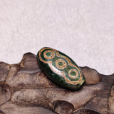 Green Chalcedony Beads Tibetan Amulet 6 Eye Totem Agate Dzi Beads
