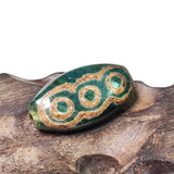 Green Chalcedony Beads Tibetan Amulet 6 Eye Totem Agate Dzi Beads