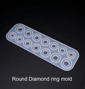 Flat Rings Mould Jewelry Tools Silicone Resin Crystal Epoxy Molds