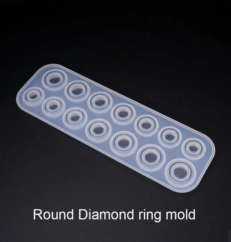 Flat Rings Mould Jewelry Tools Silicone Resin Crystal Epoxy Molds