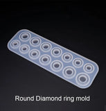 Flat Rings Mould Jewelry Tools Silicone Resin Crystal Epoxy Molds