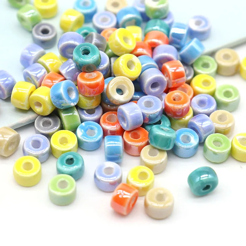 4x6mm Multicolor Ceramic Beads for Jewelry Making Necklace Bracelet