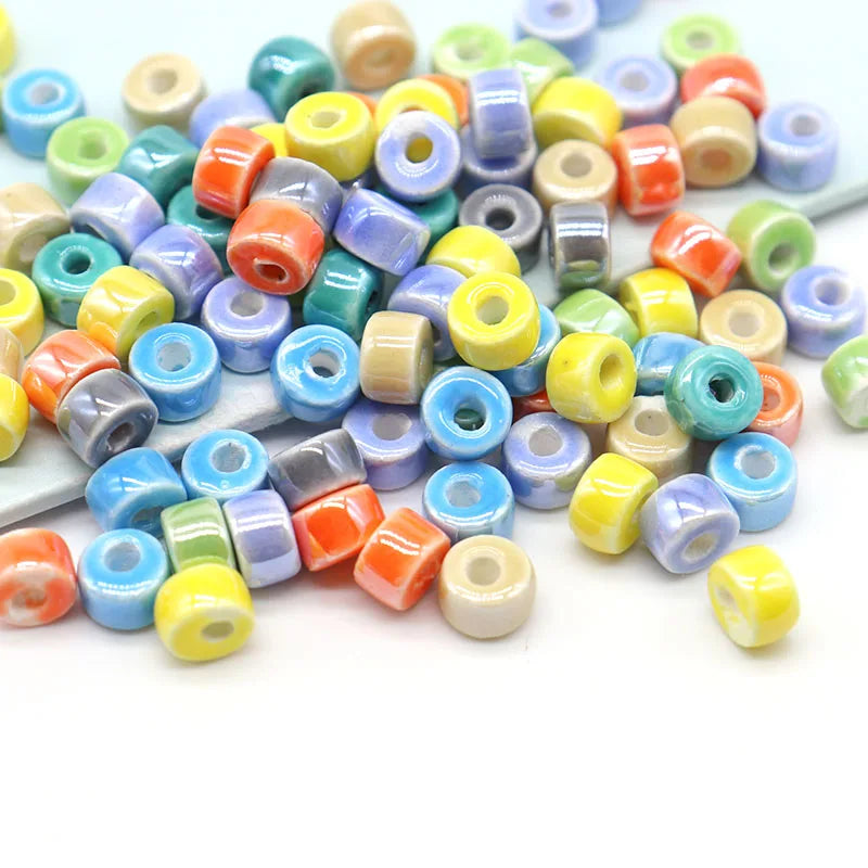 4x6mm Multicolor Ceramic Beads for Jewelry Making Necklace Bracelet
