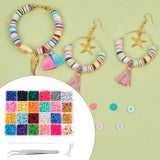 Polymer Clay Chip Disk Spacer Beads for Jewelry Making