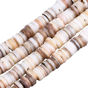 Natural Freshwater Shell Heishi Beads 6~11mm 170~175pcs/strand