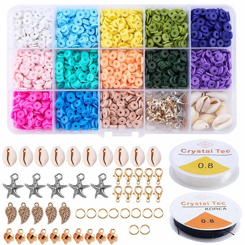 Polymer Clay Beads Jewelry Craft Kit (2650 Pcs) with Pendant