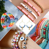 Polymer Clay Beads Kit with Pendant Charms for Jewelry Making