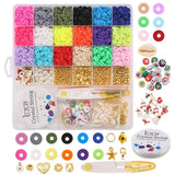 Polymer Clay Beads Kit with Pendant Charms for Jewelry Making