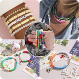 Polymer Clay Beads Kit with Pendant Charms for Jewelry Making