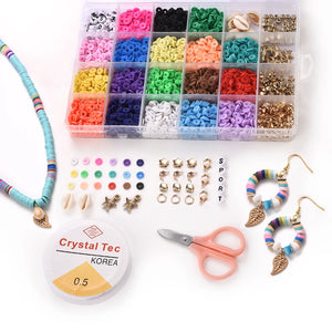 Polymer Clay Spacer Beads Kit for Jewelry Making DIY Bracelets Earrings