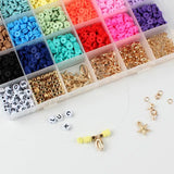 Polymer Clay Spacer Beads Kit for Jewelry Making DIY Bracelets Earrings