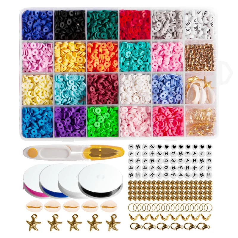 Polymer Clay Spacer Beads Kit for Jewelry Making DIY Set