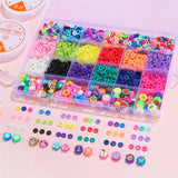 Polymer Clay Spacer Beads Kit DIY Bracelet Necklace Accessories